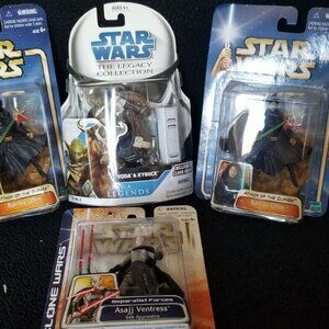 Star Wars lot action figures, clone wars and attack of the clones